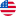 English, USA flag